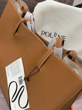 Polene Camel Big Leather Bag